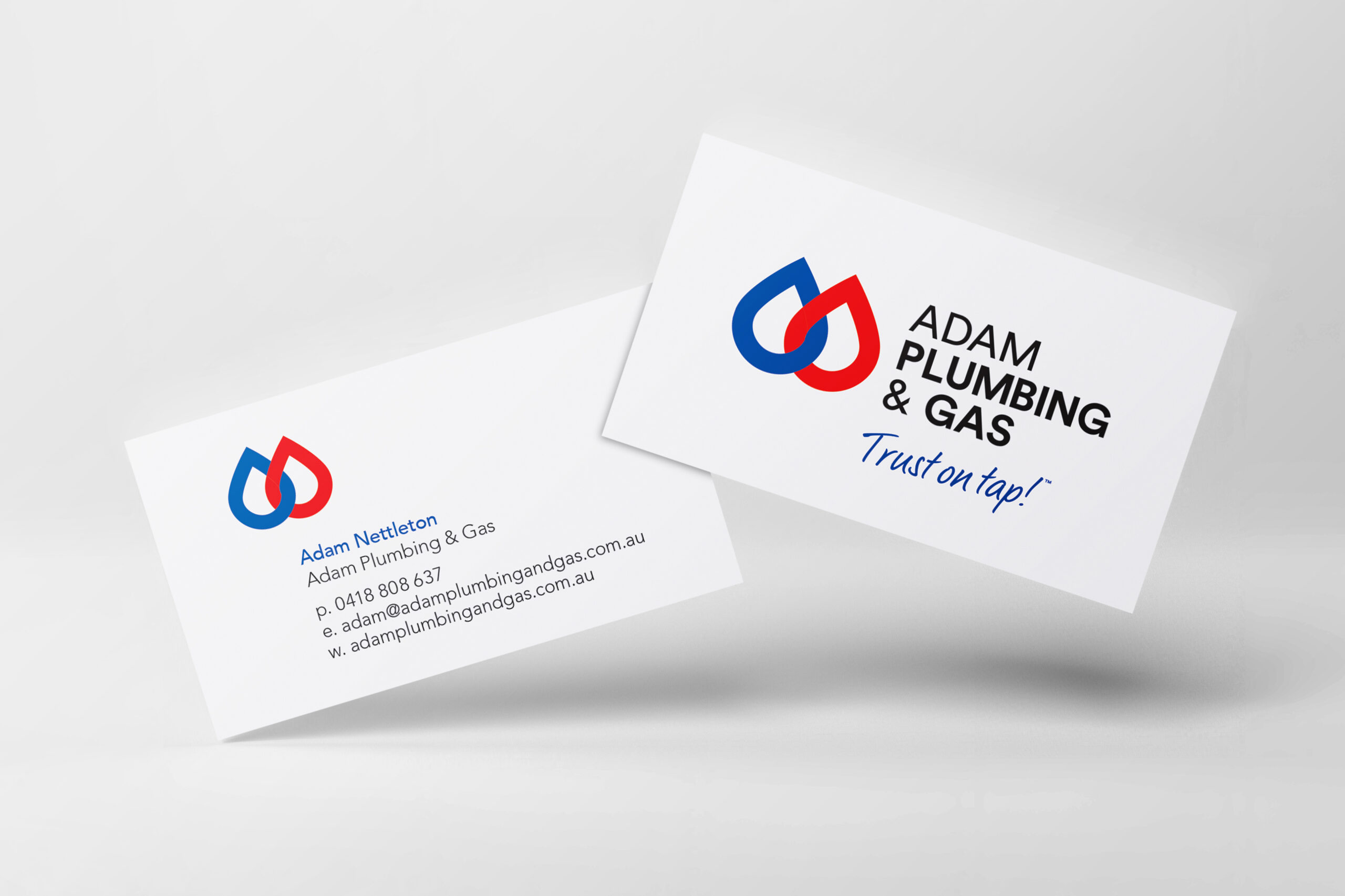 Adam Plumbing and Gas Business Card